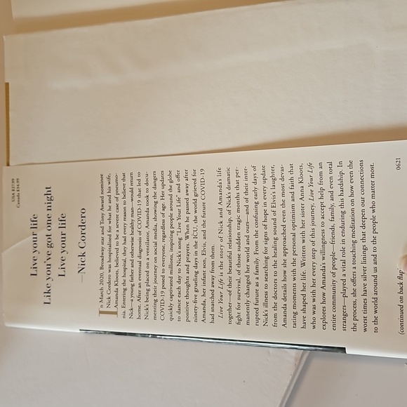 Live Your Life. Amanda Kloots,my story of loving and losing Nick Cordero Book - Picture 7 of 17